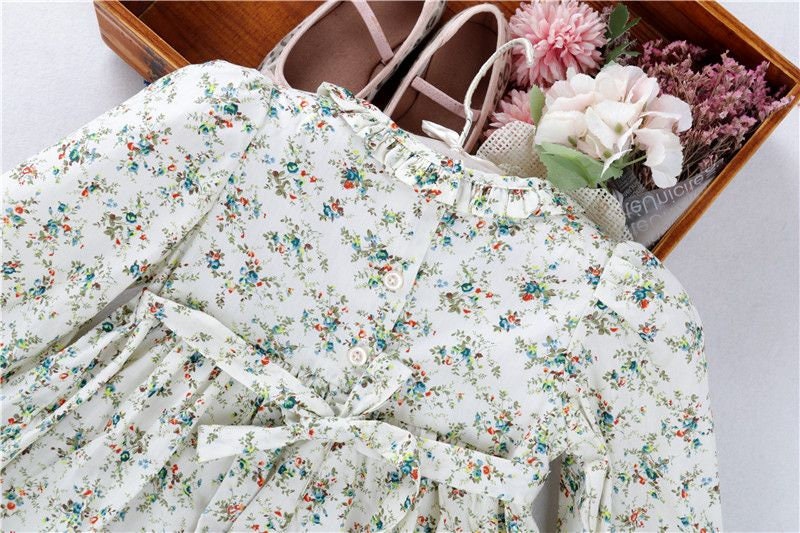 Luxury Hand-Smocked Floral Baby Girl Dress – White Heritage Occasion Dress