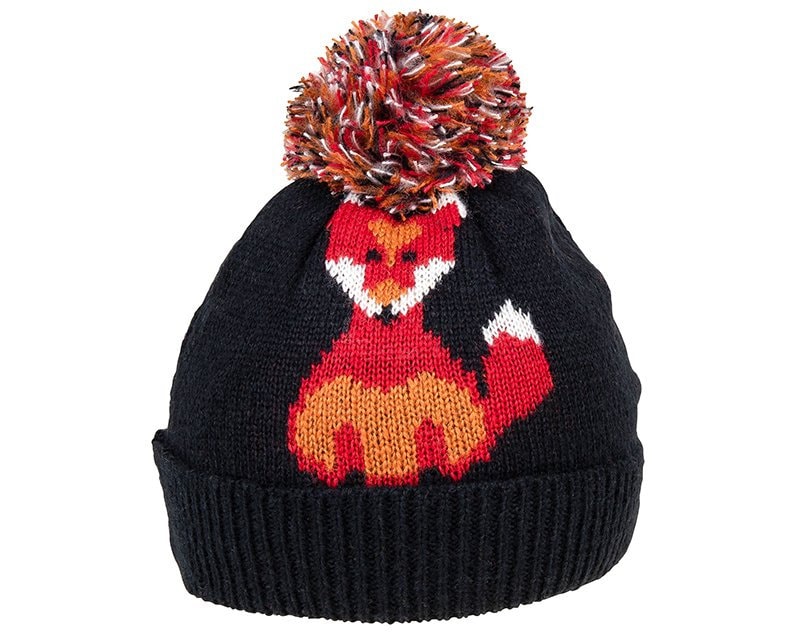 Fox Knitted Pom-Pom Beanie