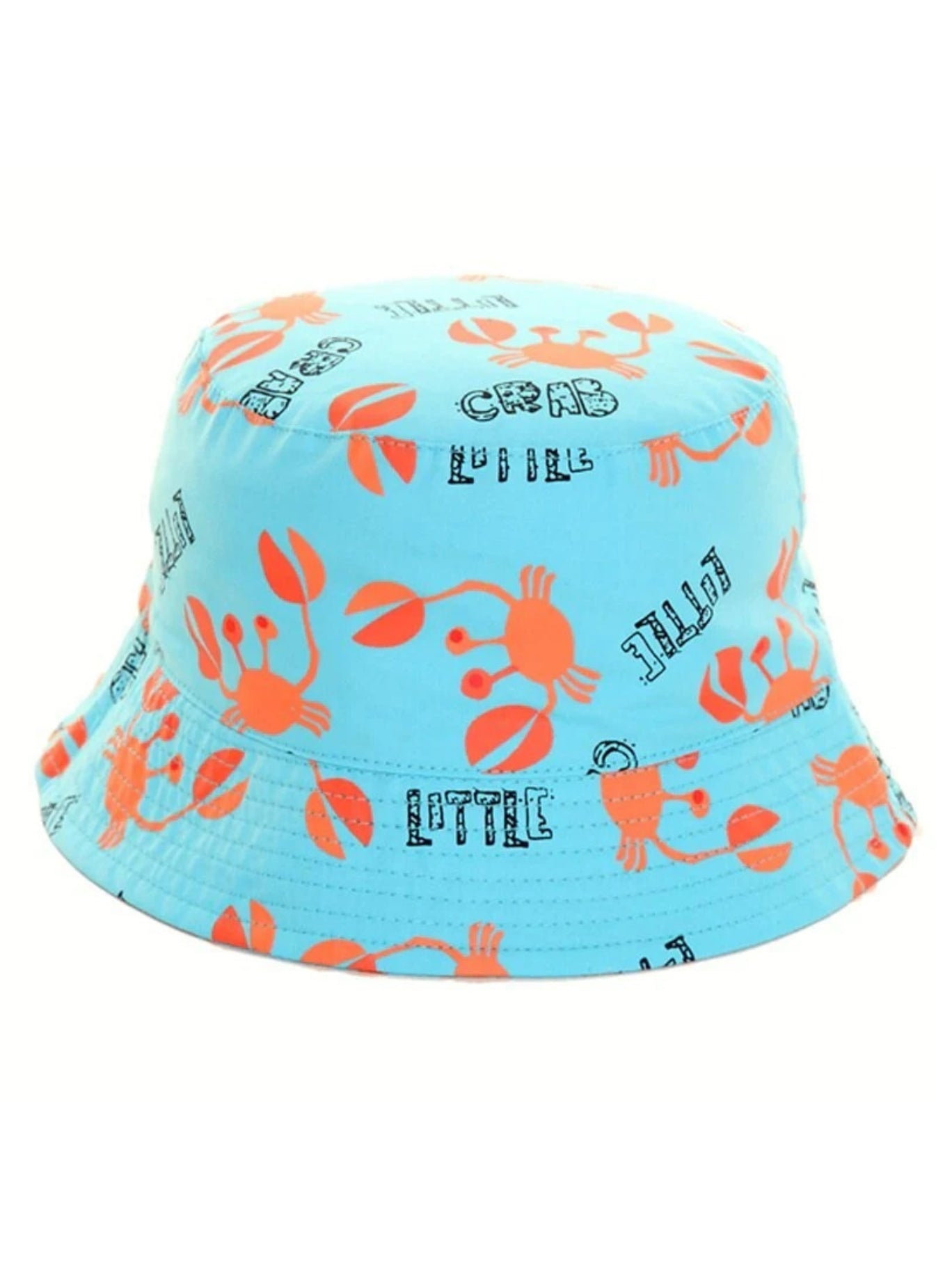 Blue Robots Crab Print Baby Boy Summer Bucket Hat Baby