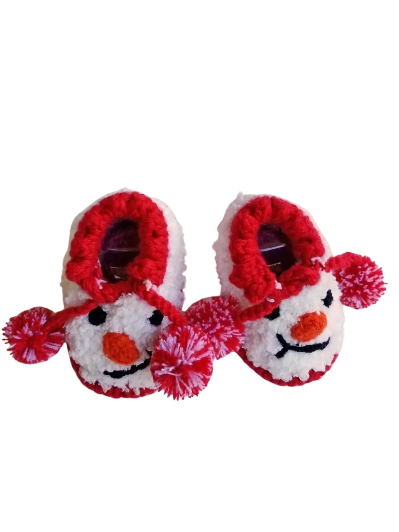 Adorable Hand-Knitted Baby Booties with Cute Animal Face Design - Newborn First Shoes Perfect for Baby Shower Gift