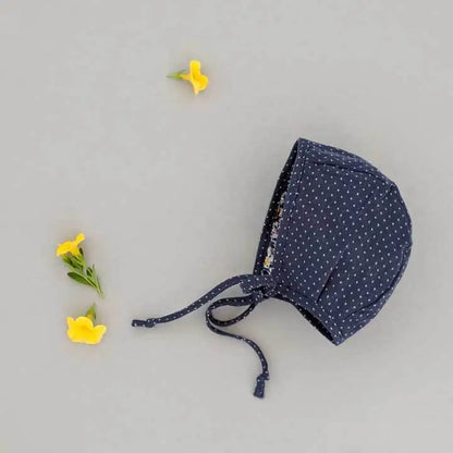 Reversible Coastal Blooms Danish Bonnet Blue