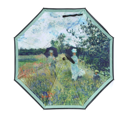 Monet Woman with A Parasol Upside Down Umbrella