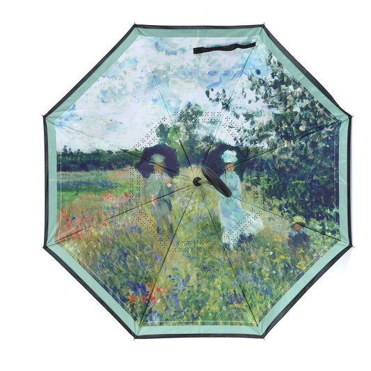 Monet Woman with A Parasol Upside Down Umbrella