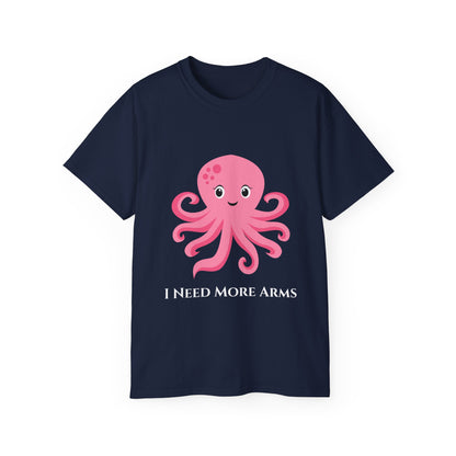 Cute Pink Octopus Graphic Tee — Kids' Playful Sea Creature Shirt Women