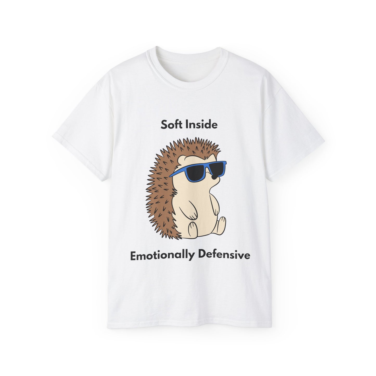 Hedgehog Graphic Tee — "Soft Inside, Emotionally Defensive" Cute Sarcastic Women T-Shirt