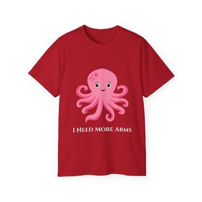 Cute Pink Octopus Graphic Tee — Kids' Playful Sea Creature Shirt Women