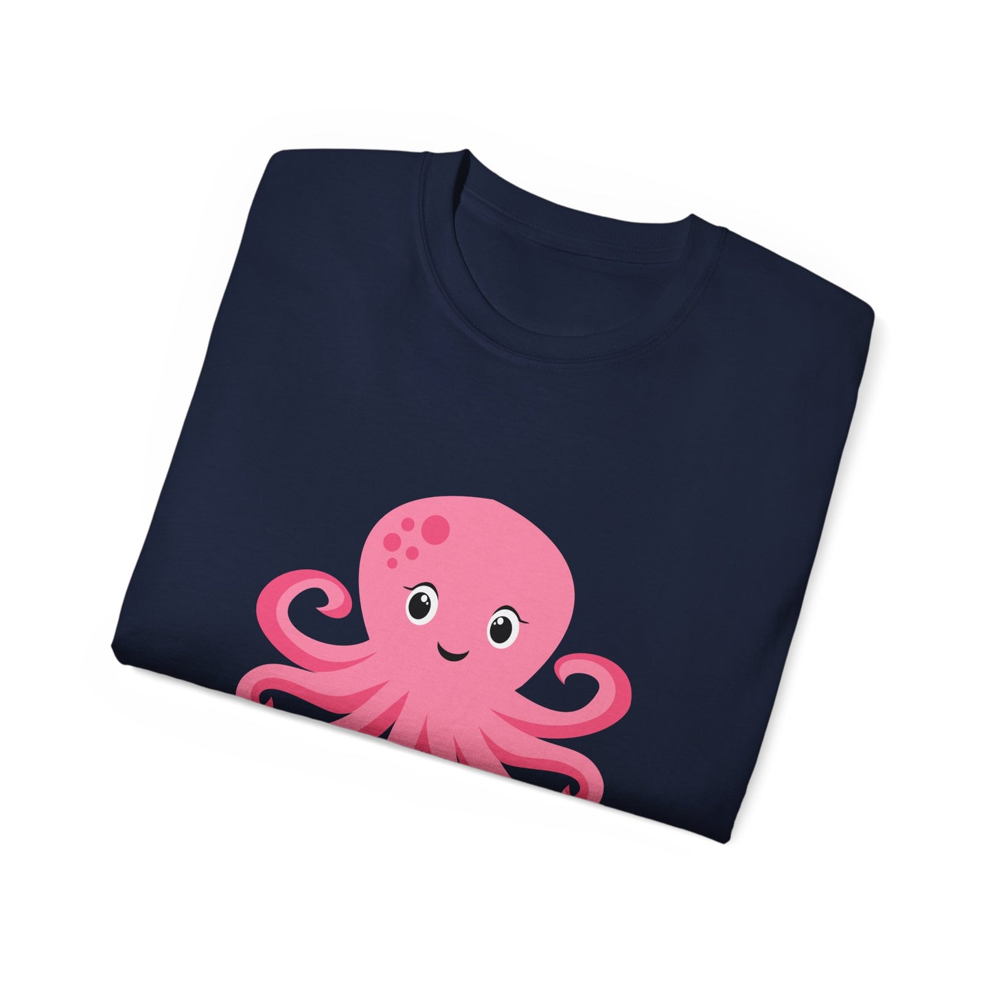 Cute Pink Octopus Graphic Tee — Kids' Playful Sea Creature Shirt Women