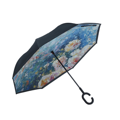 Vincent van Gogh Impressionist Garden Upside Down Umbrella