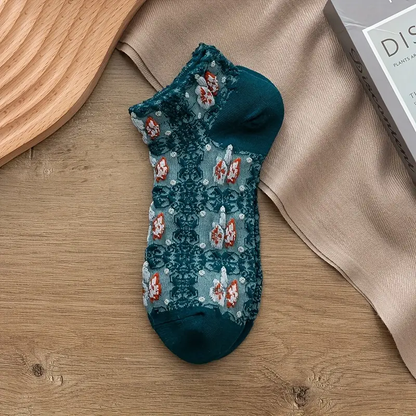 Vintage style ladies luxury feel ankle socks