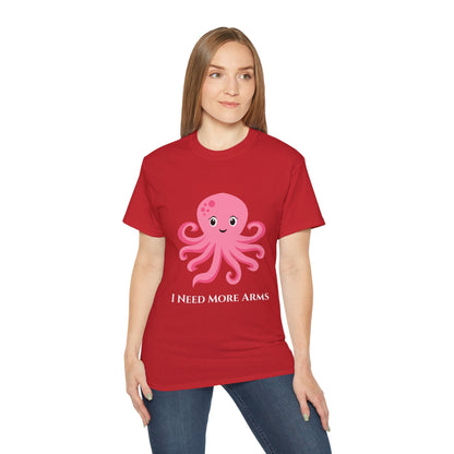 Cute Pink Octopus Graphic Tee — Kids' Playful Sea Creature Shirt Women