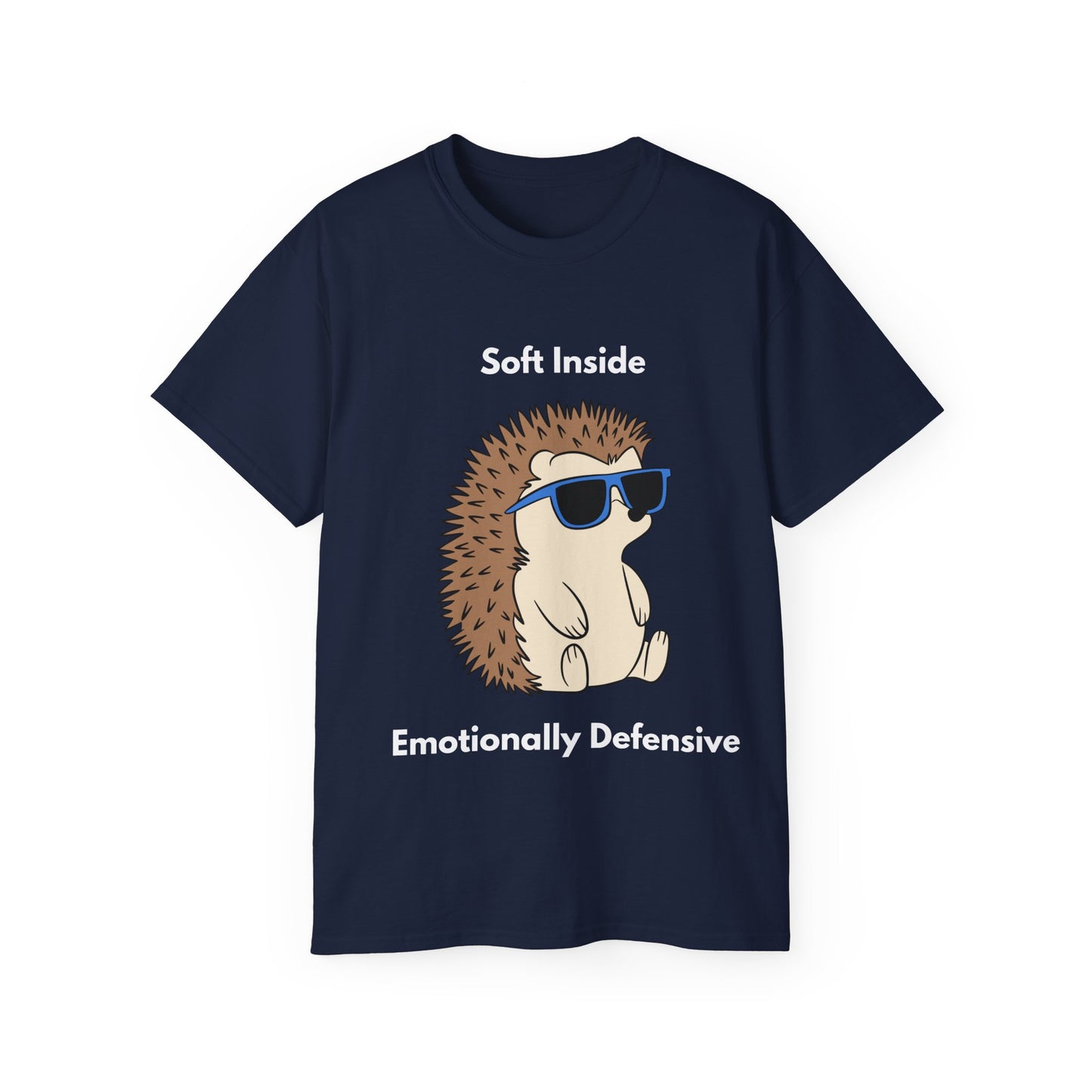 Hedgehog Graphic Tee — "Soft Inside, Emotionally Defensive" Cute Sarcastic Women T-Shirt