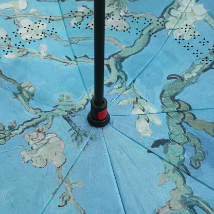 Vincent van Gogh Almond Blossom Upside-Down Umbrella – Aqua Blue