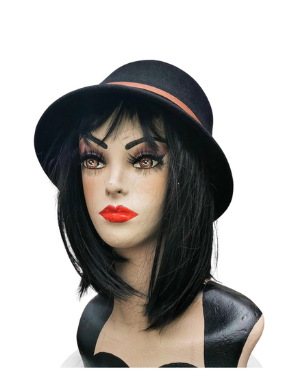 Vintage-Inspired 100% Wool Cloche Hat - Maroon or Black, Adjustable Fit Christmas gift
