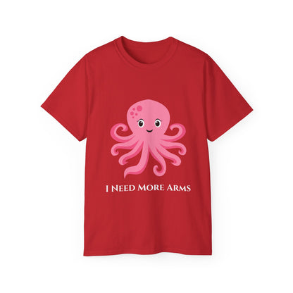 Cute Pink Octopus Graphic Tee — Kids' Playful Sea Creature Shirt Women