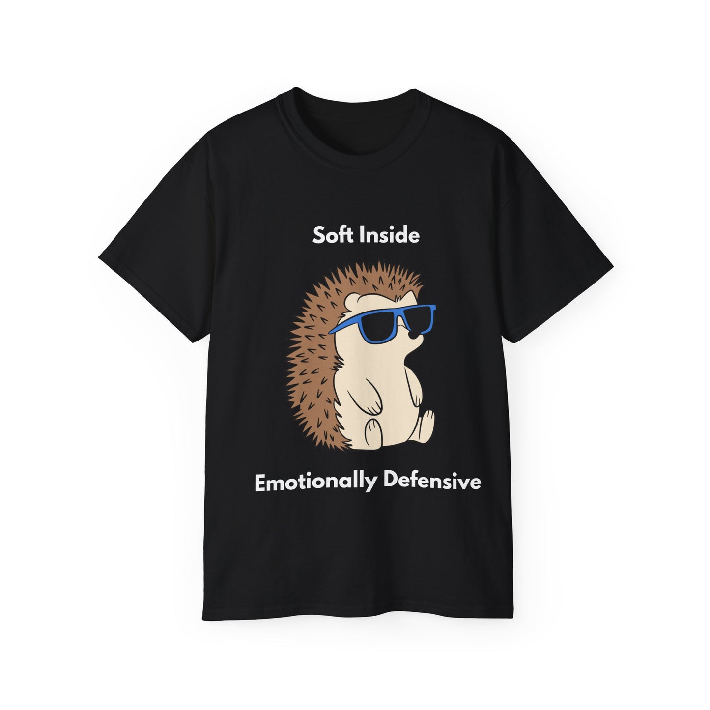 Hedgehog Graphic Tee — "Soft Inside, Emotionally Defensive" Cute Sarcastic Women T-Shirt