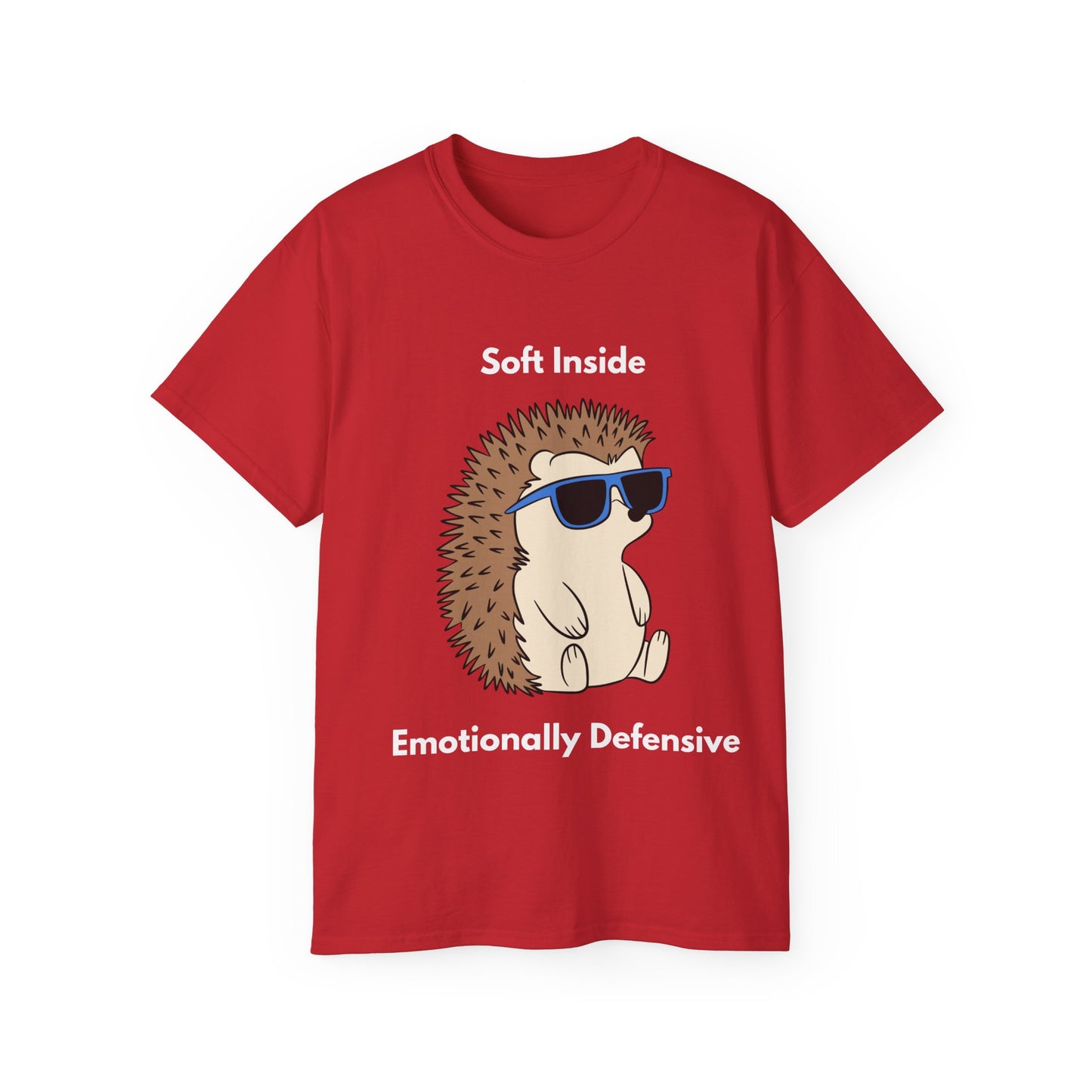 Hedgehog Graphic Tee — "Soft Inside, Emotionally Defensive" Cute Sarcastic Women T-Shirt