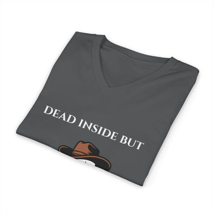 Dead Inside But Still Caffeinated V-Neck Tee