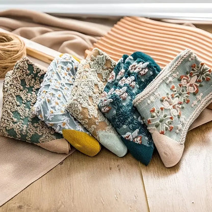 Vintage style ladies luxury feel socks
