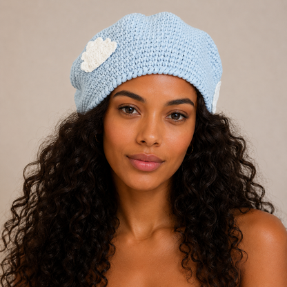Blue Skies Crochet Beret