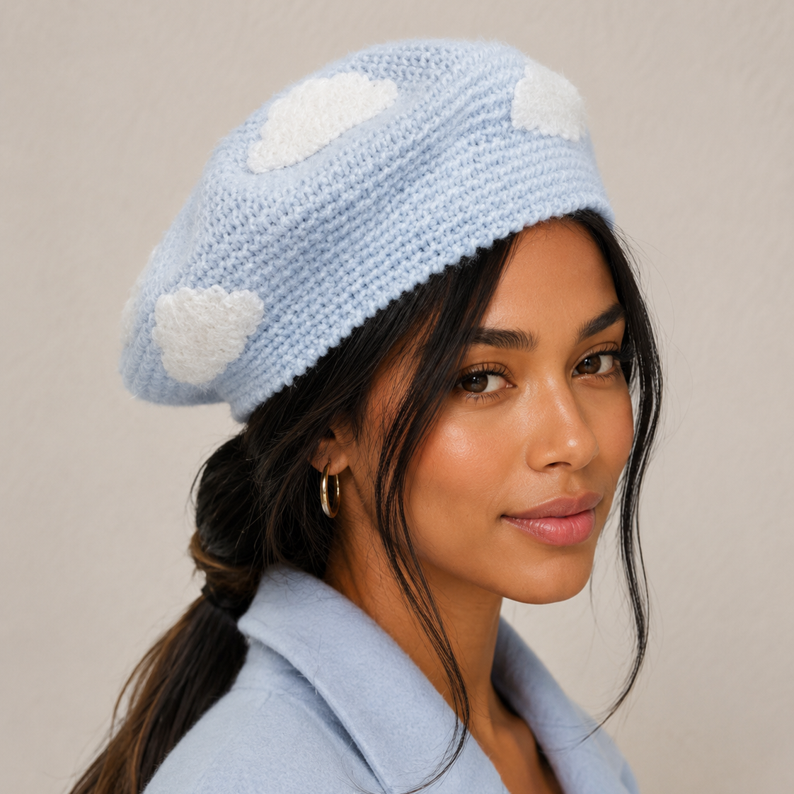 Blue Skies Crochet Beret