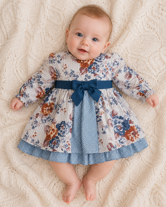 Luxury Floral Baby Girl Dress – Traditional Romany & Spanish Style
