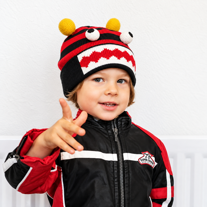 Kids Knit Knitted Monster Novelty Hat  Red  Monster Christmas Gift Children Animal Hat