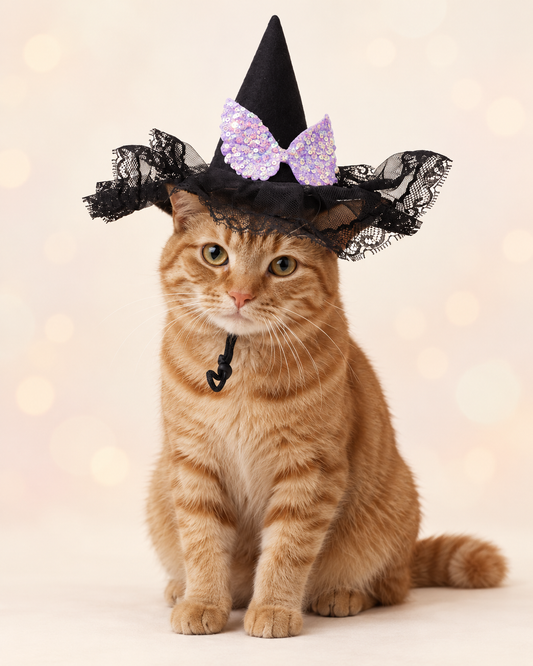 Cat Halloween Witch Adjustable Hat
