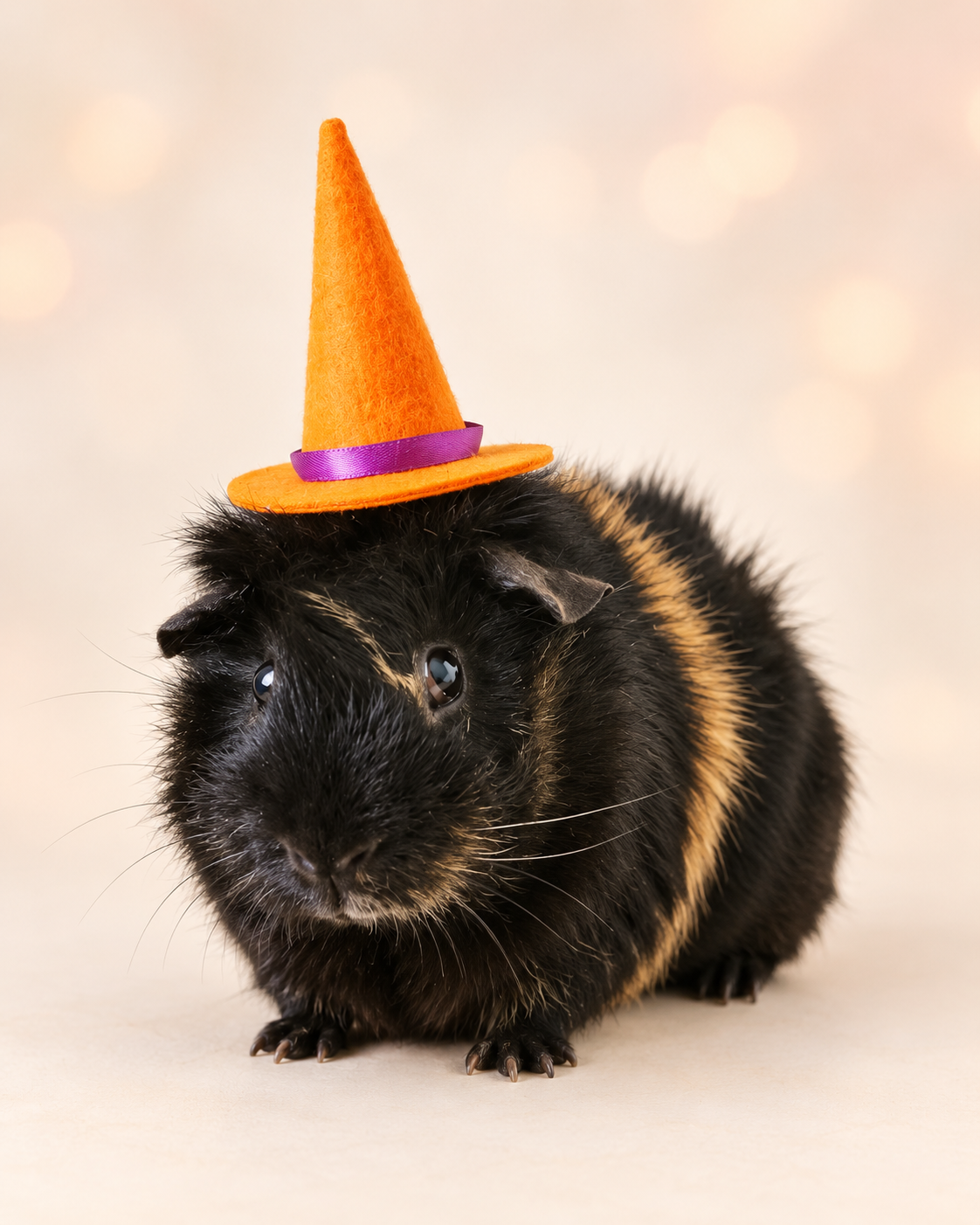 Small Pet Kitten Halloween Costume Hat and Cauldron