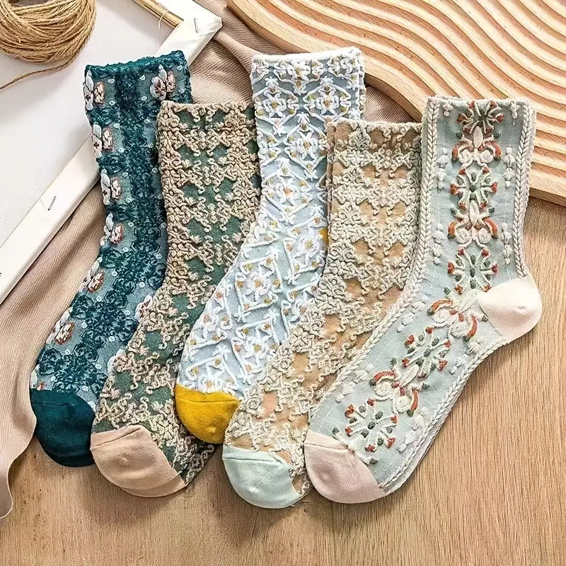 Vintage style ladies luxury feel socks