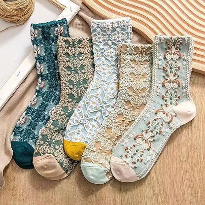 Vintage style ladies luxury feel socks