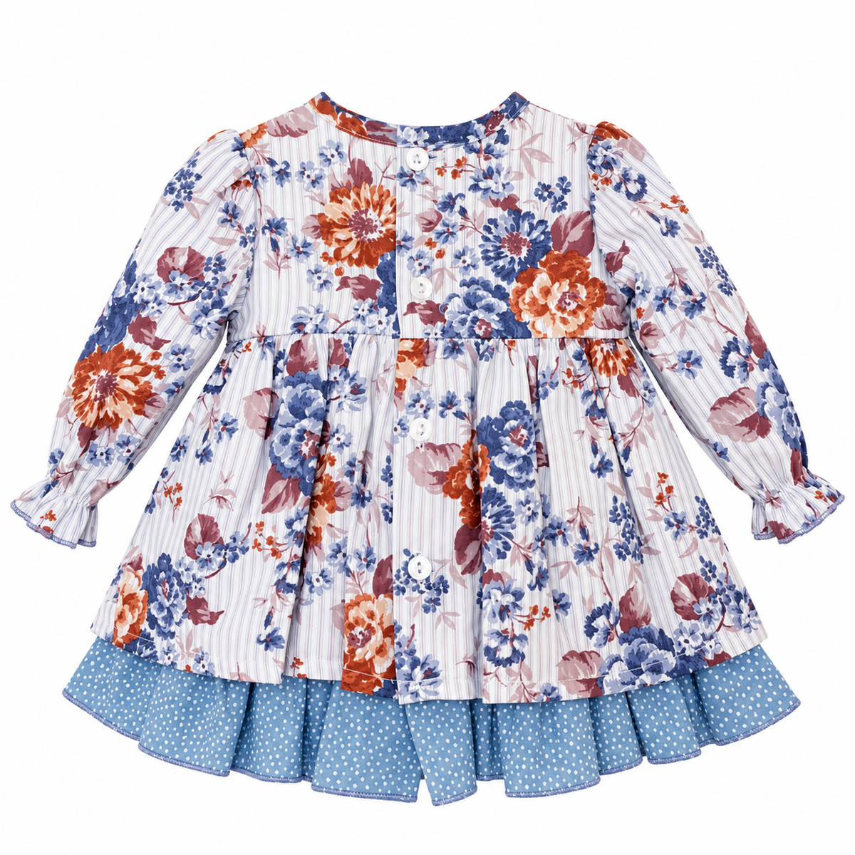 Luxury Floral Baby Girl Dress – Traditional Romany & Spanish Style