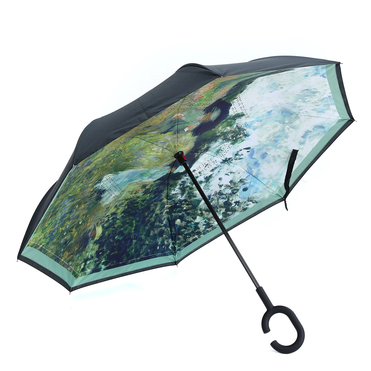 Monet Woman with A Parasol Upside Down Umbrella