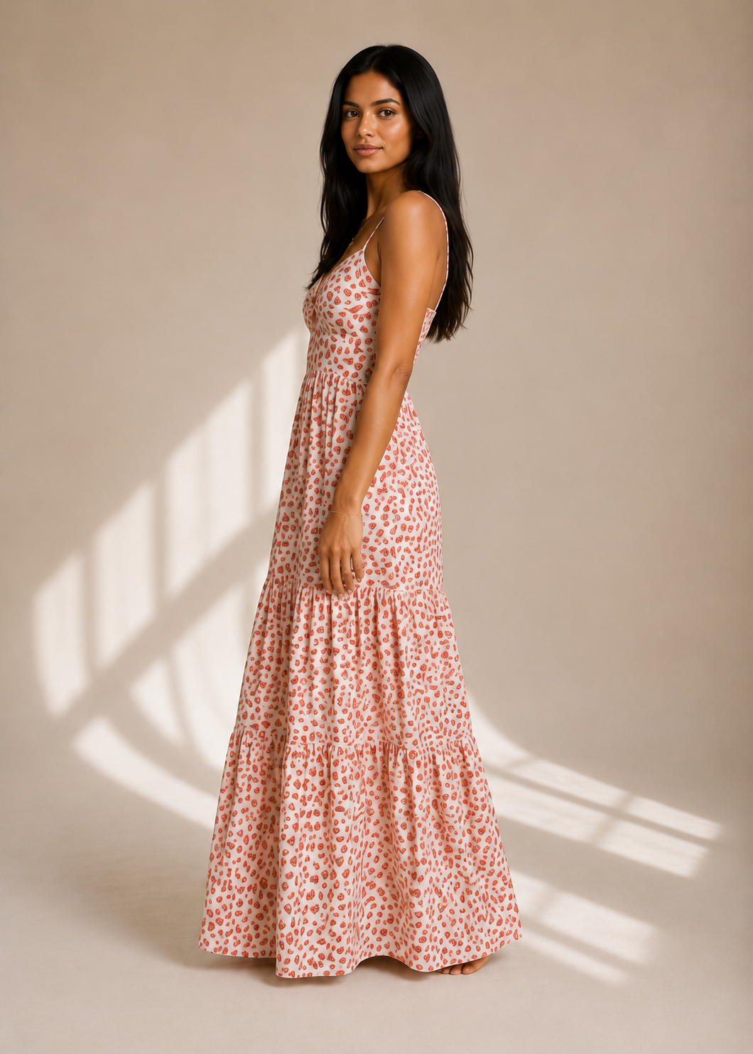 Long Maxi Watermelon Print Dress