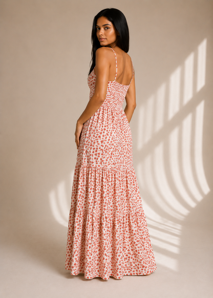 Long Maxi Watermelon Print Dress