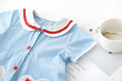 Summer Sailor Baby Romper – Traditional Spanish Style Heritage Outfit