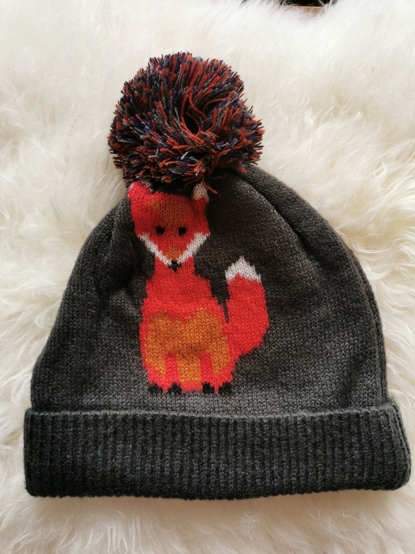 Fox Ladies Woman Knitted Beanie Bobble Hat Winter Animal Funny Gift