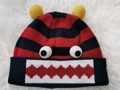 Kids Knit Knitted Monster Novelty Hat  Red  Monster Christmas Gift Children Animal Hat
