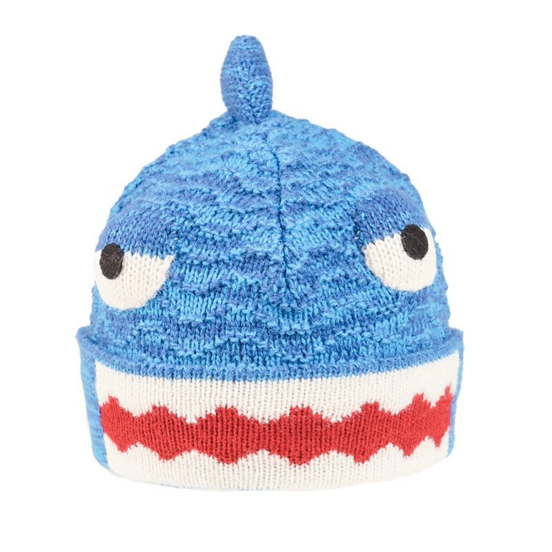 Kids Knit Shark Animal Hat