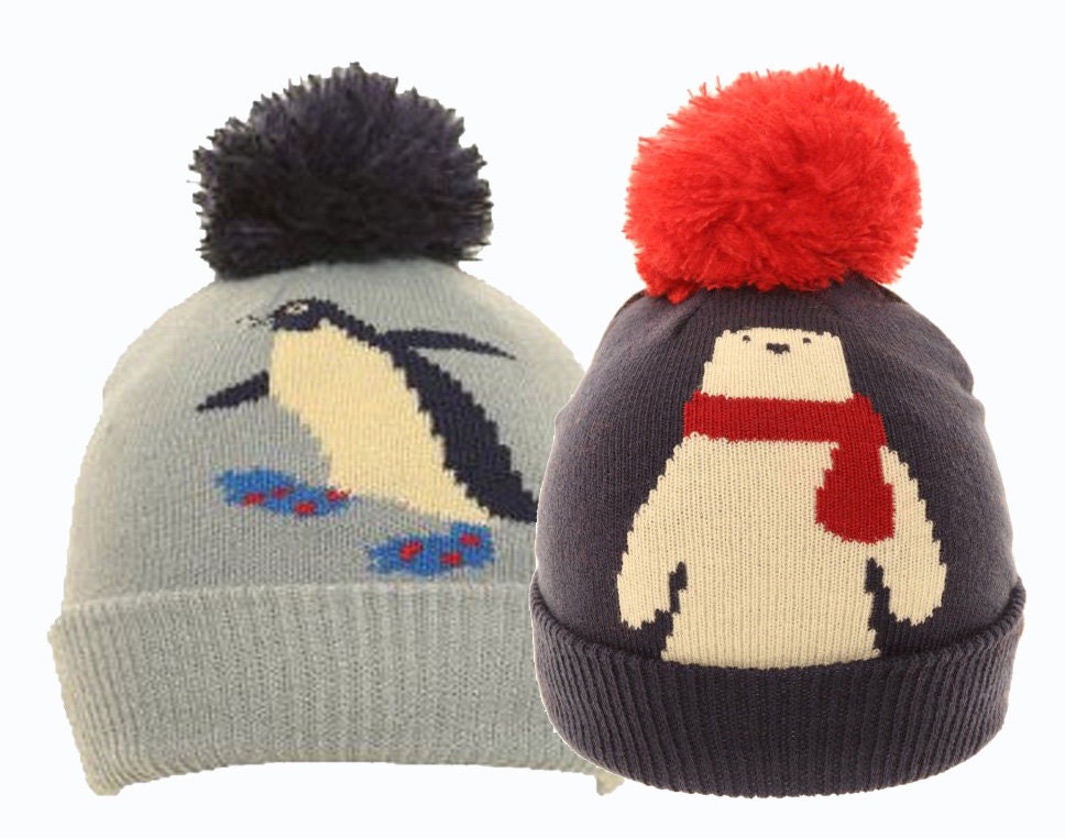 Kids Knit Knitted Baby Novelty Hat Polar Bear Penguin Christmas Gift Children Animal