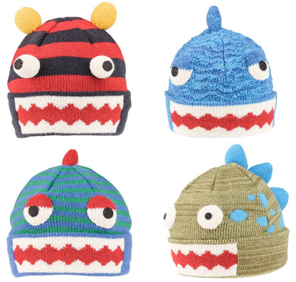 Kids Knit Monster or Dinosaur Hat