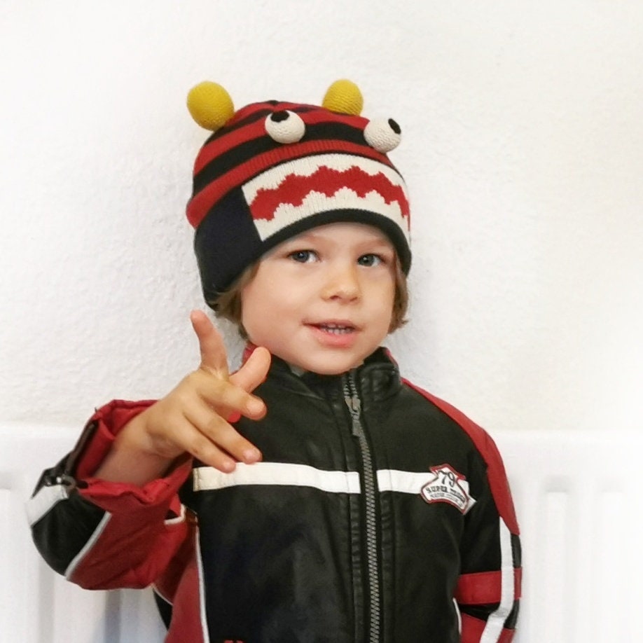 Kids Knit Monster or Dinosaur Hat