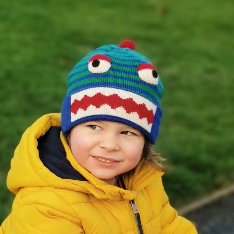 Kids Knit Monster or Dinosaur Hat