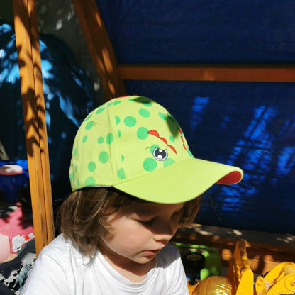 Personalised Children Summer Baseball Dinosaur Hat 2-4  years personalized gift