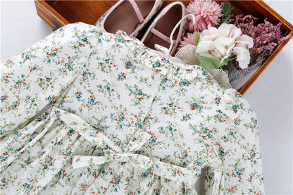 Luxury Hand-Smocked Floral Baby Girl Dress – White Heritage Occasion Dress