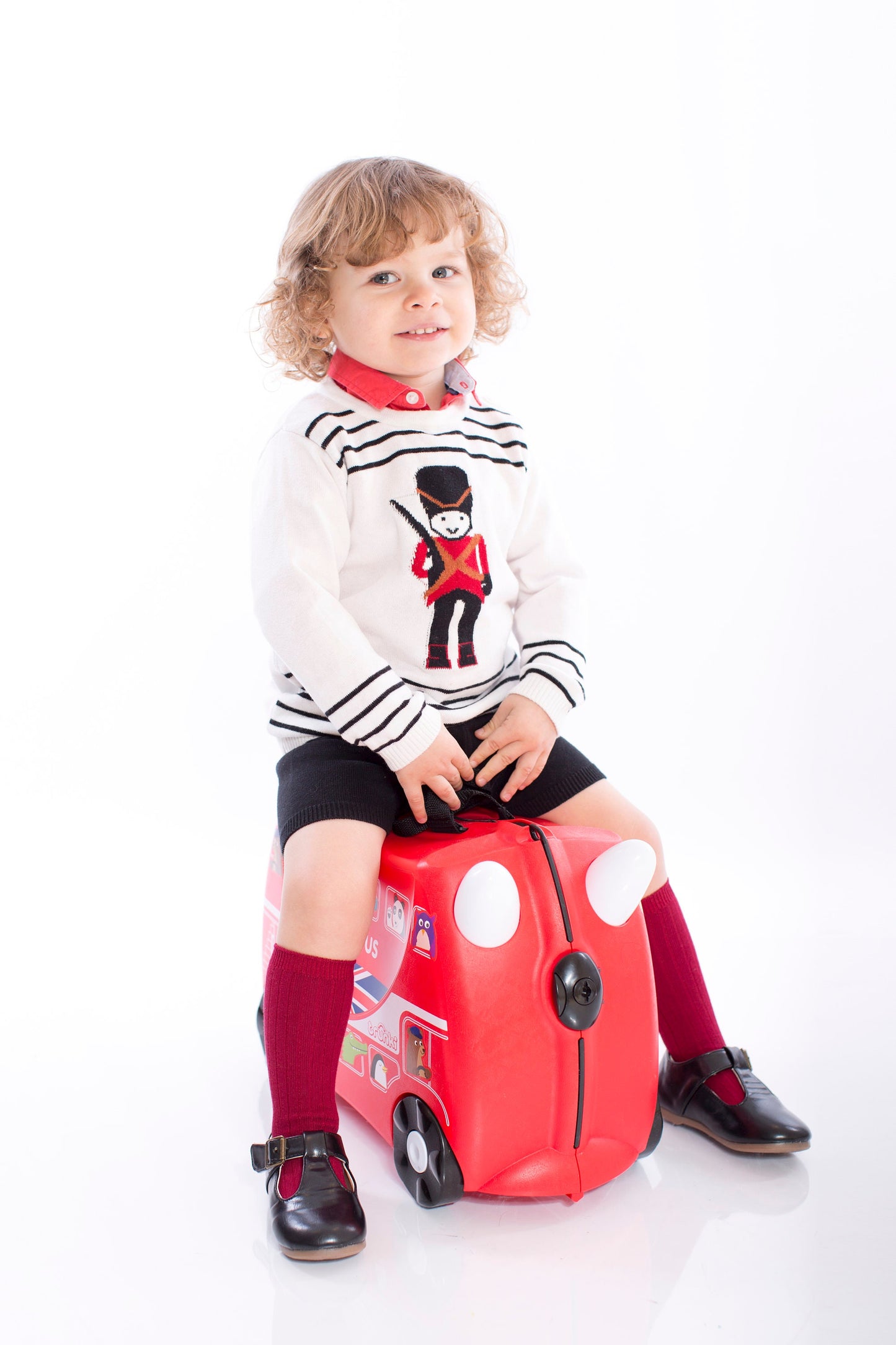 Traditional Vintage Spanish Style Royal London Guard Baby Boys Classic Sweater Jumper Shorts Knit Set British Soldier Outfit