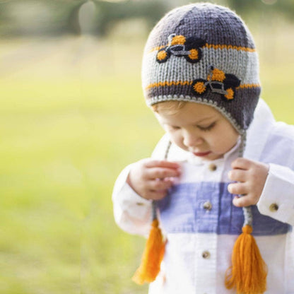 Kids Boy Motorcycles Earflap Beanie 2-6 years