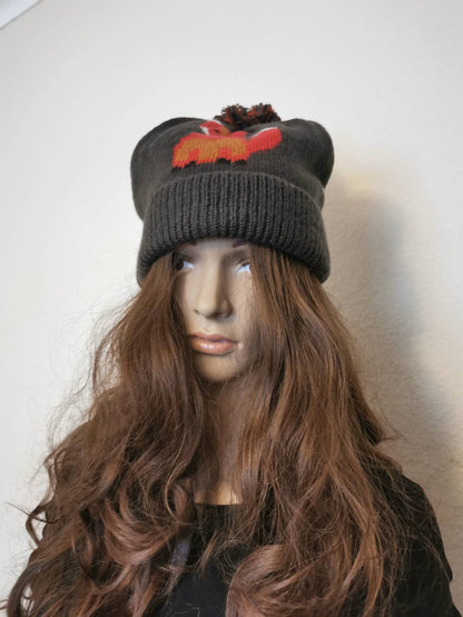 Fox Ladies Woman Knitted Beanie Bobble Hat Winter Animal Funny Gift