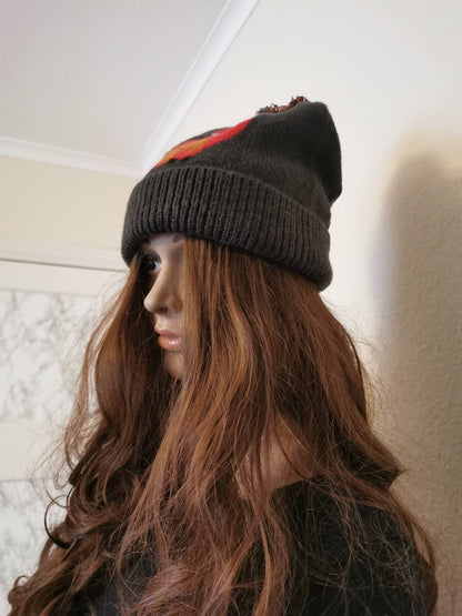 Fox Ladies Woman Knitted Beanie Bobble Hat Winter Animal Funny Gift