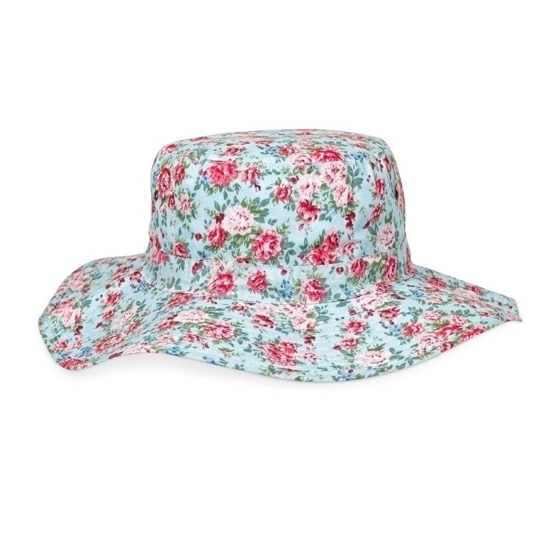 Ladies Wide Brim Summer Hat Flower Floral Print Sun Hat Gardening