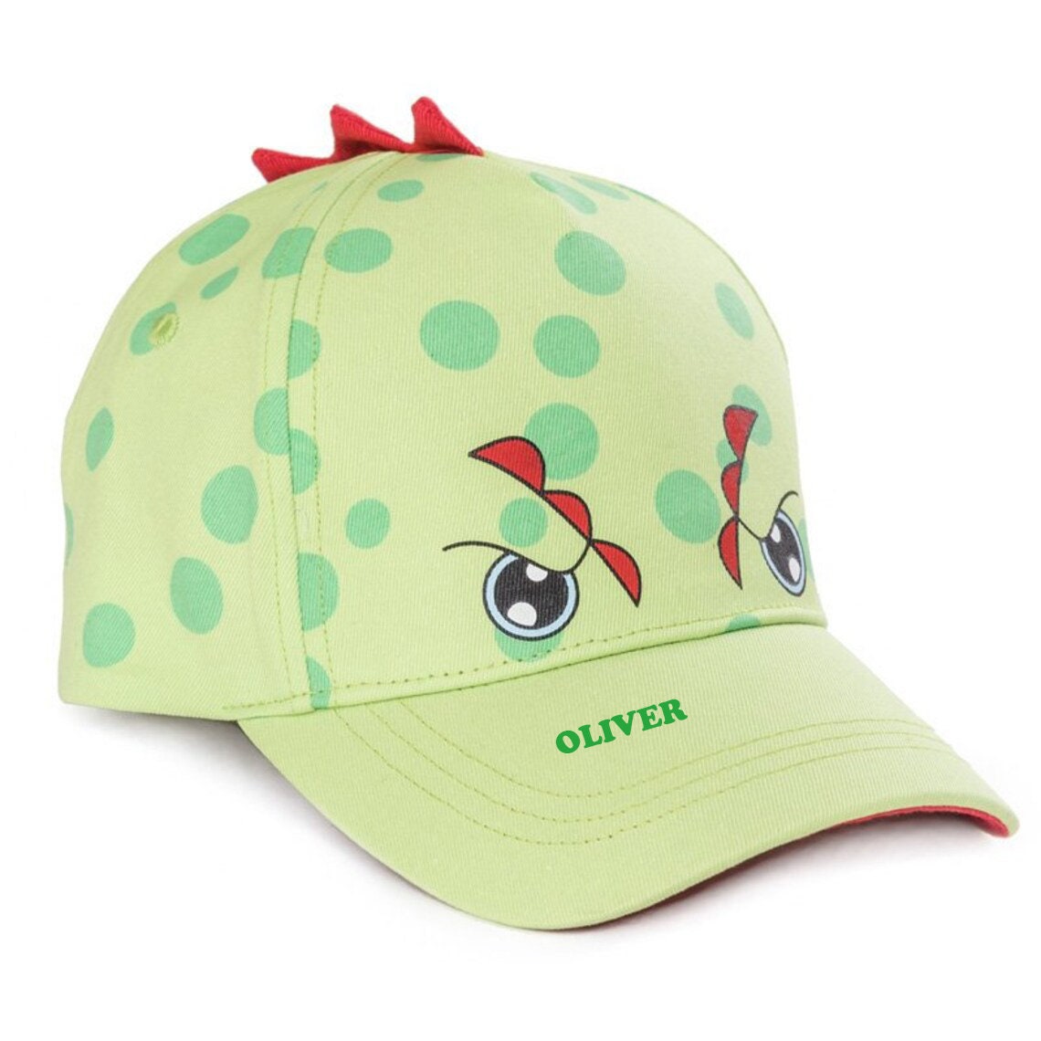 Personalised Children Summer Baseball Dinosaur Hat 2-4  years personalized gift